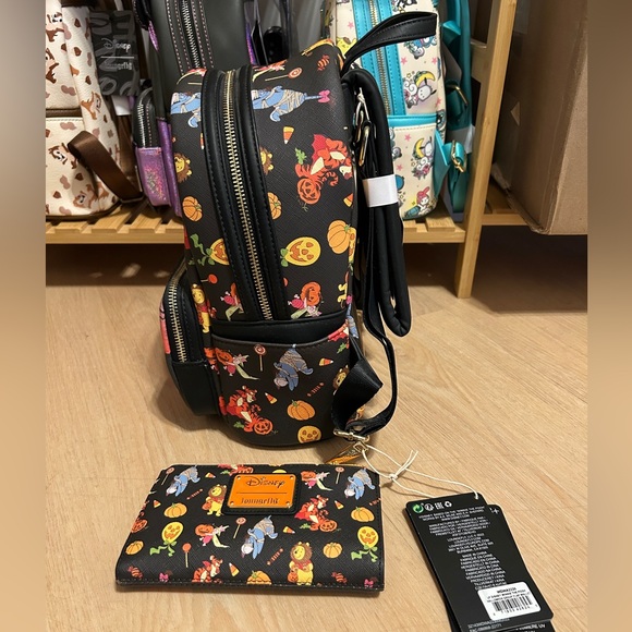 Loungefly Halloween AOP Winnie the Pooh backpack and wallet NWT main image 4